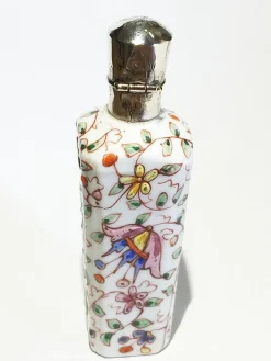 Pamono Small 19th Century Porcelain Enameled Scent Perfume Bottle