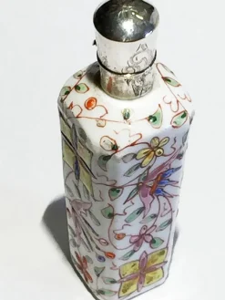 Pamono Small 19th Century Porcelain Enameled Scent Perfume Bottle