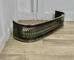 Sale Pamono Small Victorian Pierced Brass and Iron Fender