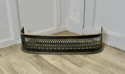 Sale Pamono Small Victorian Pierced Brass and Iron Fender