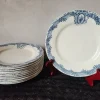 Online Pamono Small Vintage Blue Versailles Series Plates from Salins, 19th Century, Set of 6