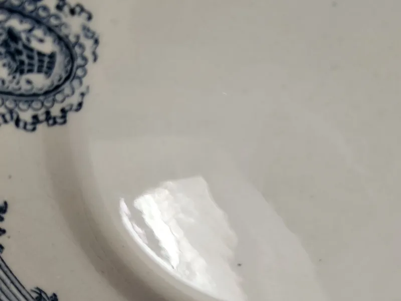 Online Pamono Small Vintage Blue Versailles Series Plates from Salins, 19th Century, Set of 6