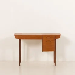 Pamono Small Vintage Desk with Hidden Vanity from Olholm Mobler, 1960s><noscript><img width=