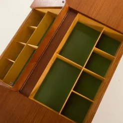Pamono Small Vintage Desk with Hidden Vanity from Olholm Mobler, 1960s><noscript><img width=