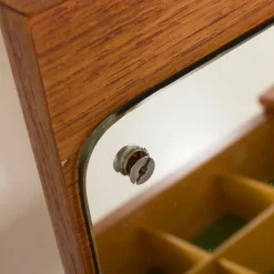 Pamono Small Vintage Desk with Hidden Vanity from Olholm Mobler, 1960s><noscript><img width=