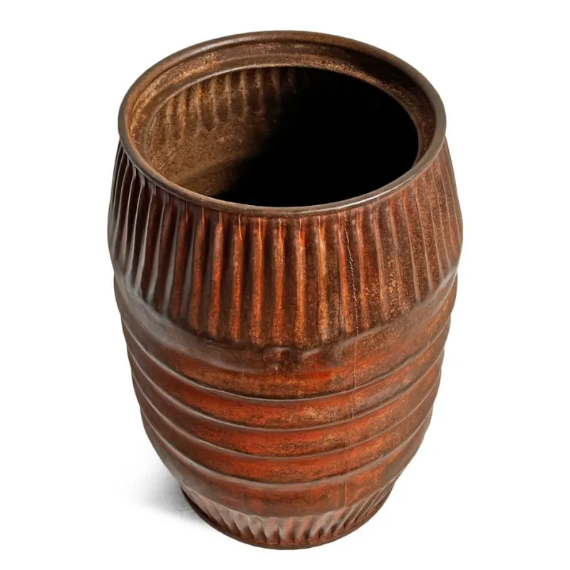 Pamono Small Vintage Iron Barrel, 1960s> Garden Accessories