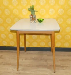 Pamono Small Vintage Kitchen Table in Wood, 1960s> Dining Tables & Sets