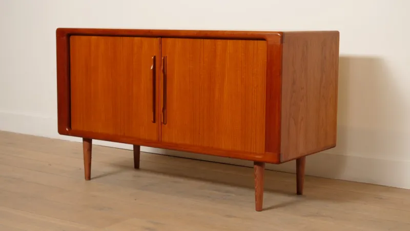 Sale Pamono Small Vintage Teak Sideboard with Sliding Doors, 1960s