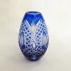 Pamono Small Vintage Vase in Cut Bohemian Crystal with Cobalt Blue, 1960s> Vases