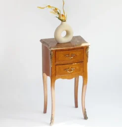 Sale Pamono Small VintageLouis XV Nightstand with Marquetry Details, 1920s
