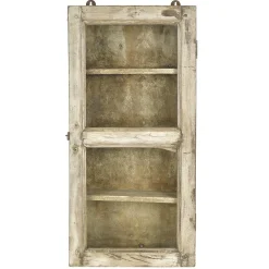 Pamono Small Wall Display Case in Patinated Wood> Shelves & Wall Units