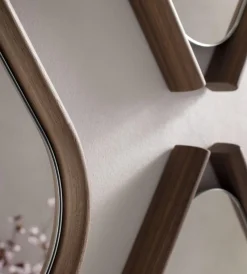 Online Pamono Small Walnut Wood Eye Mirror by Morica Design