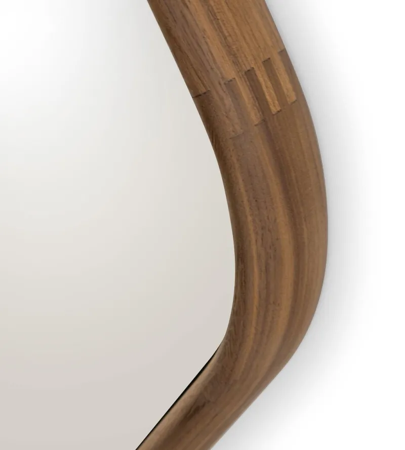 Online Pamono Small Walnut Wood Eye Mirror by Morica Design