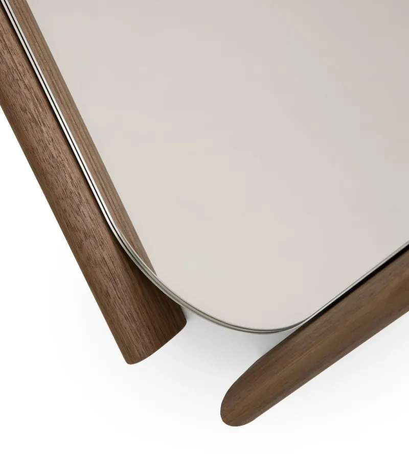 Online Pamono Small Walnut Wood Eye Mirror by Morica Design