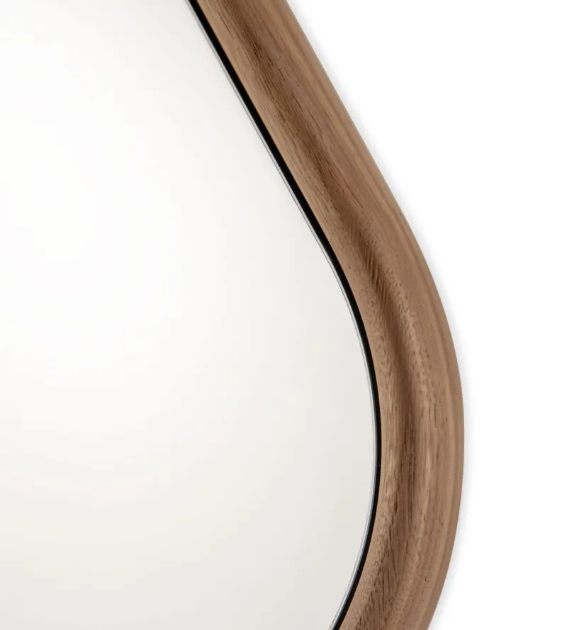 Online Pamono Small Walnut Wood Eye Mirror by Morica Design