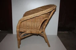 Hot Pamono Small Wicker & Rattan Armchair