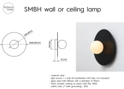 Pamono SMBH Minimal Geometric Sconce or Ceiling Lamp by Wojtek Olech for Balance Lamp><noscript><img width=
