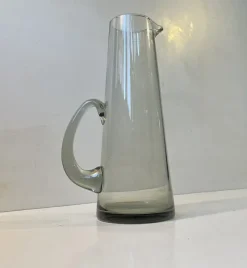 Discount Pamono Smoke Gray Martini Glass Pitcher by Per Lütken for Holmegaard, 1960s