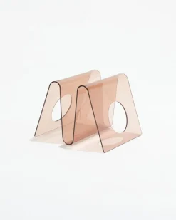 Pamono Smoked Acrylic Glass Magazine Rack by Michel Dumas for Roche Bobois, 1970s> Magazine Racks