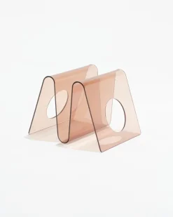 Pamono Smoked Acrylic Glass Magazine Rack by Michel Dumas for Roche Bobois, 1970s><noscript><img width=