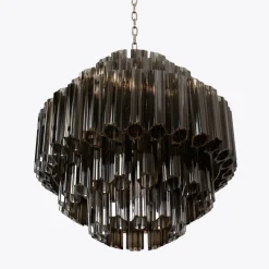 Outlet Pamono Smoked Mirror Palermo Chandelier from Pure White Lines