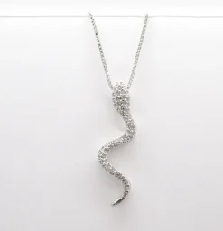 Pamono Snake Pendant Necklace from Swarovski, Austria, 2000s><noscript><img width=