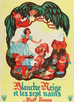 Pamono Snow White and the Seven Dwarfs Original Vintage Movie Poster, French, 1951> Posters