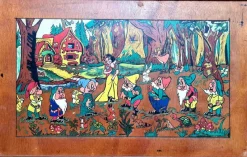 Pamono Snow White and the Seven Dwarfs, 1950s, Oil on Panel> Painting