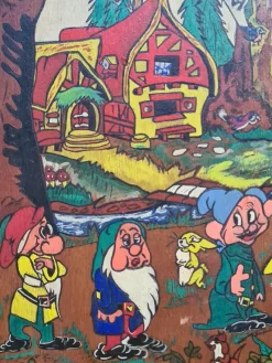 Pamono Snow White and the Seven Dwarfs, 1950s, Oil on Panel><noscript><img width=