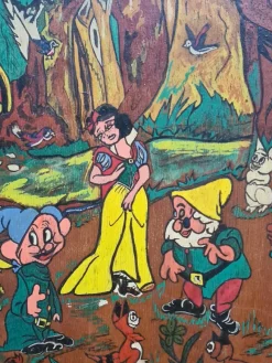 Pamono Snow White and the Seven Dwarfs, 1950s, Oil on Panel><noscript><img width=