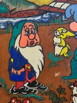 Pamono Snow White and the Seven Dwarfs, 1950s, Oil on Panel><noscript><img width=
