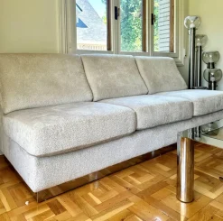 Pamono Sofa & Chairs attributed to Jacques Charpentier, 1970, Set of 3><noscript><img width=