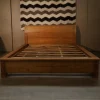 Pamono Solid Bed in Teak> Beds & Bedroom Sets