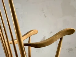 Pamono Solid Wood Rocking Chair, 1950s><noscript><img width=