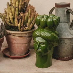Pamono Solimano Dinia Montalbano Green Sculpture by Crita