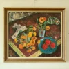 Pamono Solveig, Still Life, Oil on Panel, Mid-20th Century, Framed> Mid-Century