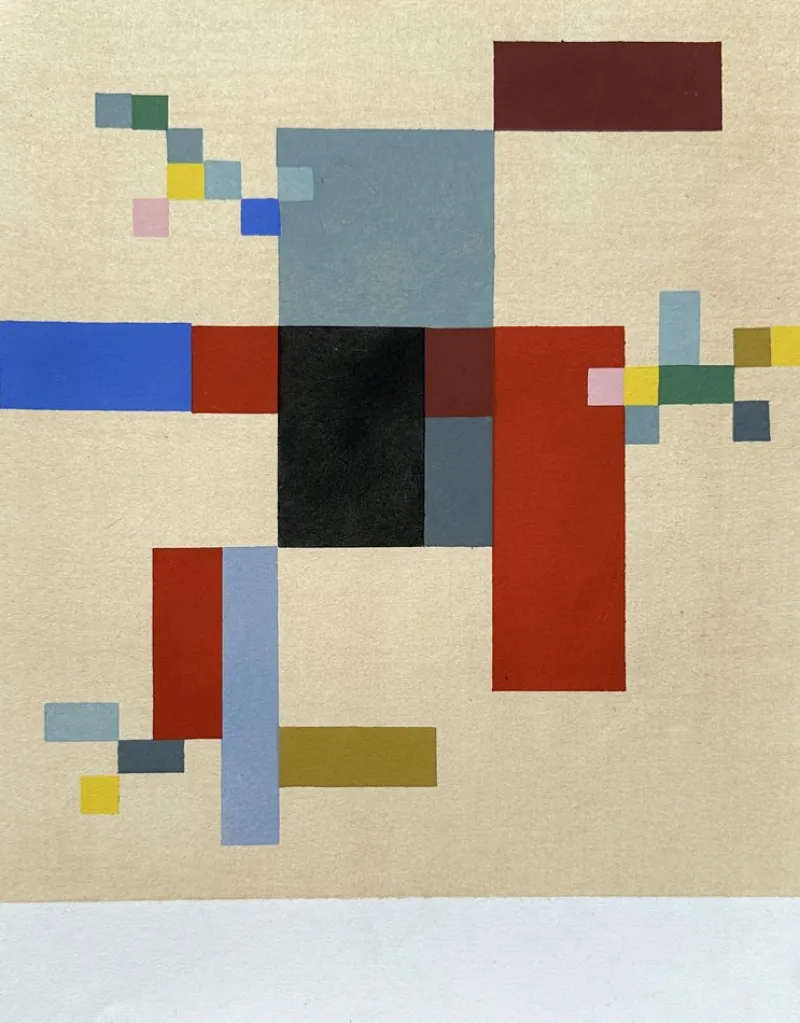 Best Pamono Sophie Taeuber Arp, Geometric Composition 1956, Stencil