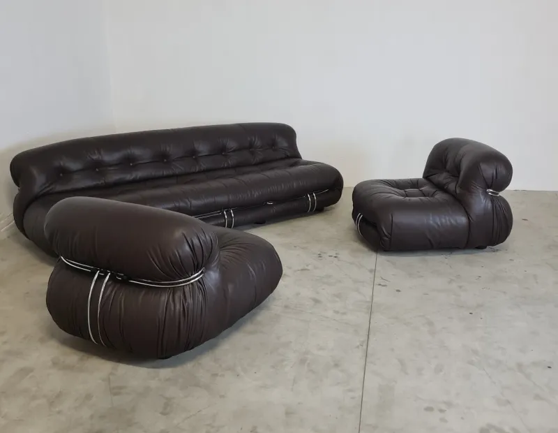 Discount Pamono Soriana Living Room Set by Afra and Tobia Scarpa for Cassina, 1969, Set of 3