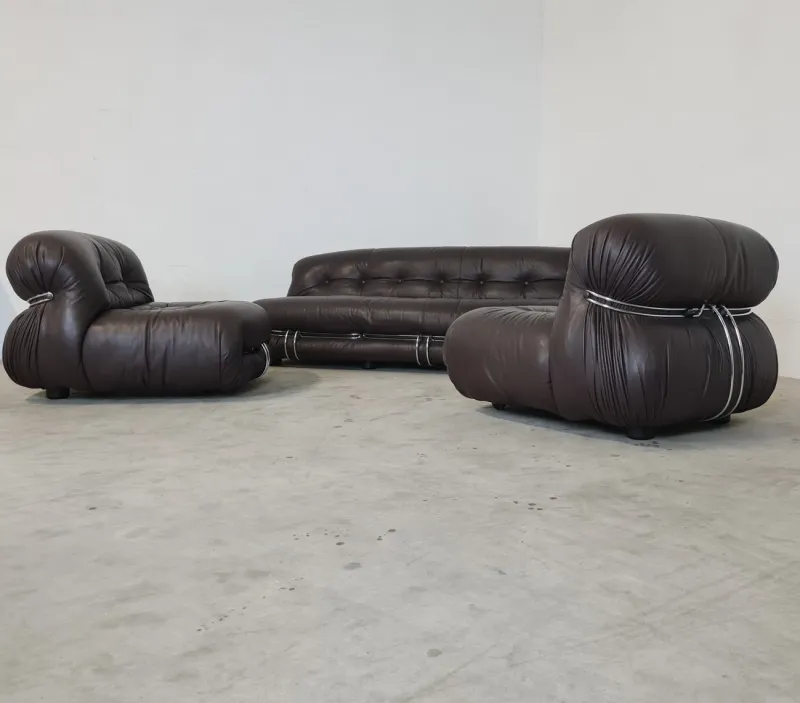 Discount Pamono Soriana Living Room Set by Afra and Tobia Scarpa for Cassina, 1969, Set of 3