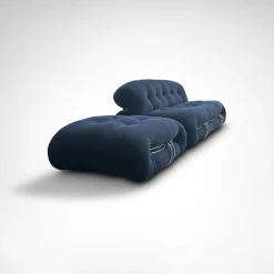 Pamono Soriana 2-Seater Sofa and Ottoman by Tobia and Afra Scarpa for Cassina, 2010s, Set of 2><noscript><img width=