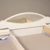 Pamono Space Age Bed in White Lacquered Wood from DBM Italia, 1970s> Beds & Bedroom Sets
