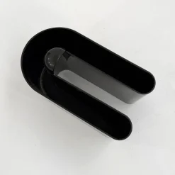 Pamono Space Age Black Magazine Rack by Rodolfo Bonetto for Bilumen, 1970s><noscript><img width=