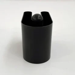 Pamono Space Age Black Magazine Rack by Rodolfo Bonetto for Bilumen, 1970s><noscript><img width=