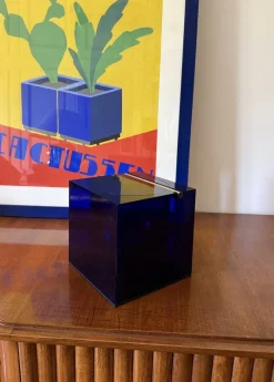 Pamono Space Age Blue Plastic Ice Bucket by Cini & Nils for Studio Opi, Italy, 1970s><noscript><img width=