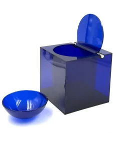 Pamono Space Age Blue Plastic Ice Bucket by Cini & Nils for Studio Opi, Italy, 1970s><noscript><img width=