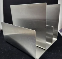 Discount Pamono Space Age Brushed Aluminum Magazine Rack, France, 1970s