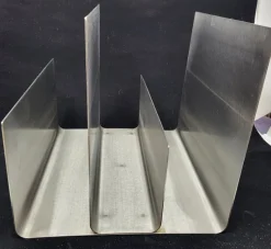 Discount Pamono Space Age Brushed Aluminum Magazine Rack, France, 1970s