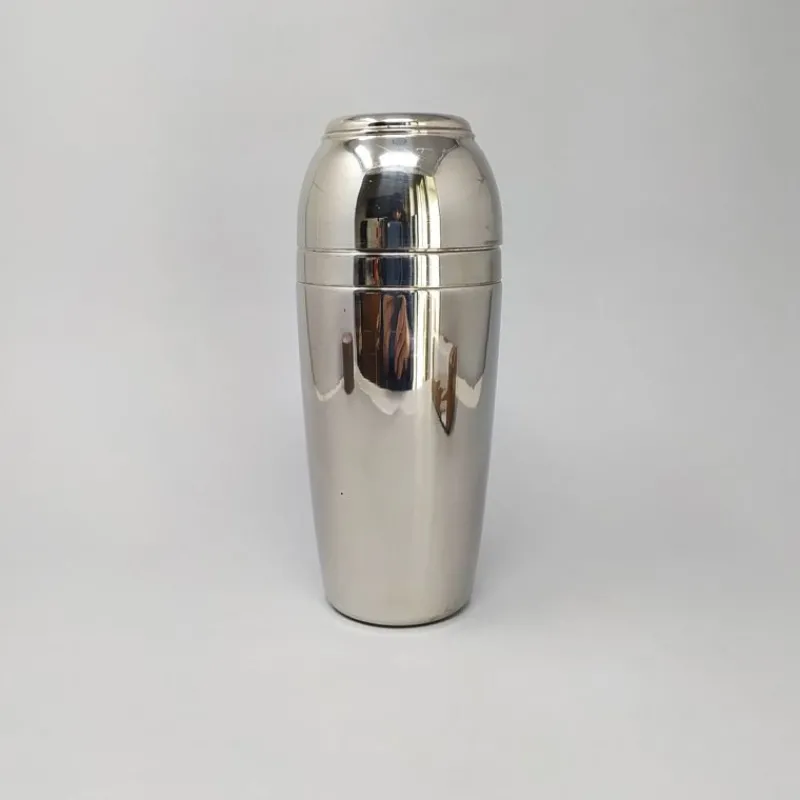 Hot Pamono Space Age Cocktail Shaker in Stainless Steel from MEPRA, Italy, 1960s