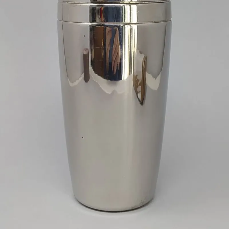 Hot Pamono Space Age Cocktail Shaker in Stainless Steel from MEPRA, Italy, 1960s