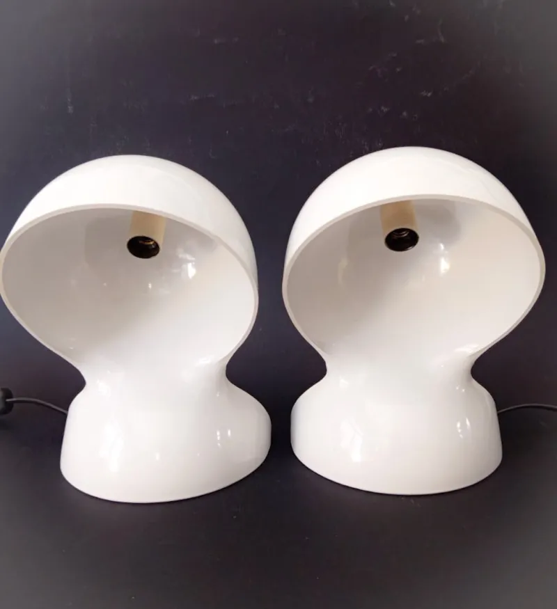 New Pamono Space Age Dalù Lamps by Vico Magistretti for Artemide, 1970s, Set of 2